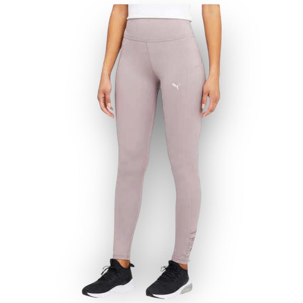 NWT Puma Women’s Ruched Fusion Pocket Tights – Size Small – Purple – 27” Inseam